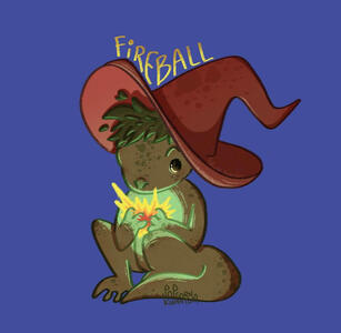 The Wizard Lizard frog from my own Dungeons &amp; Dragons inspired fictional comic idea titled "the Wizard Lizard chronicles"