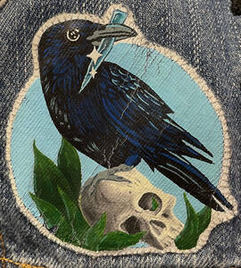 Hand-painted sew-on patch